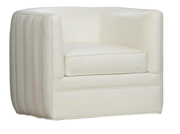 Classic Home Menard Leather Barrel Club Chair is available in the